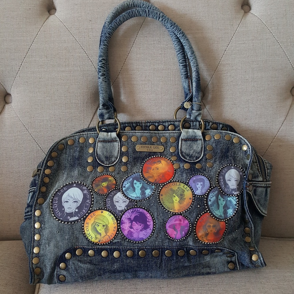 Nicole Lee Denim Shoulder Bag